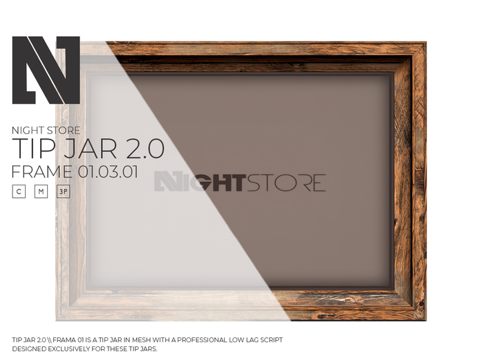 Second Life Marketplace - [Night Store] Tip Jar 2.0 \\ Frame 01.03.01